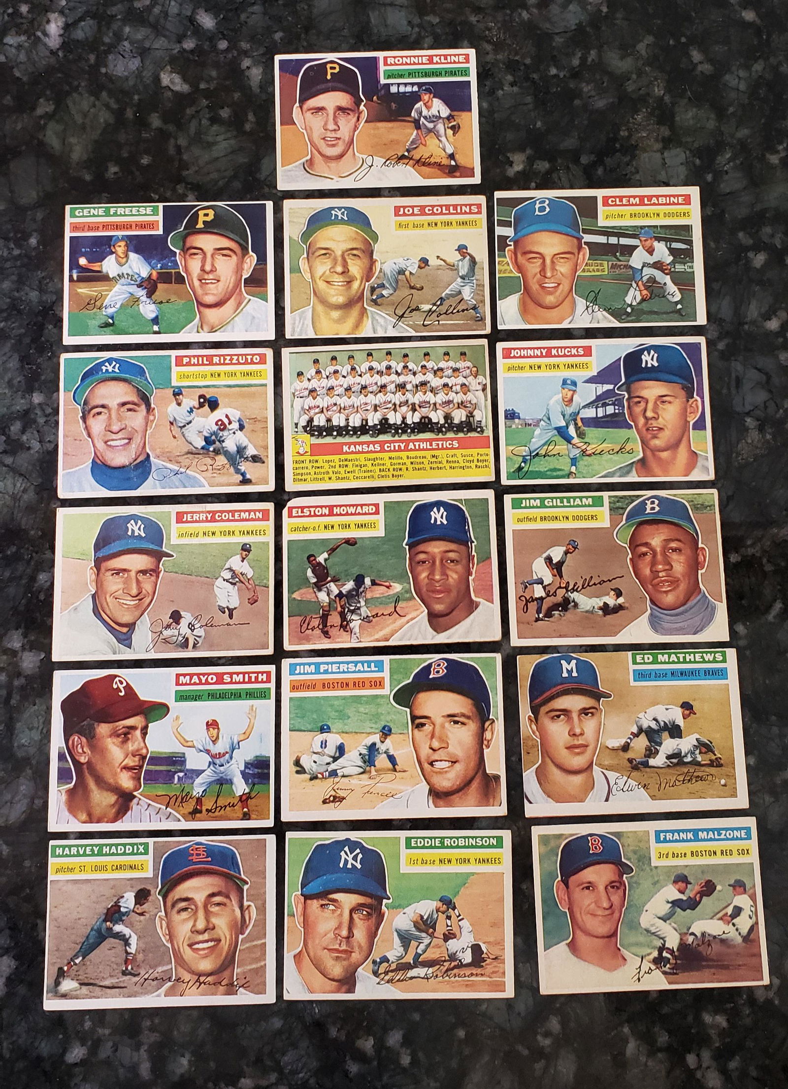 1956 Topps Baseball Cards Phil Rizzuto Elston Howard (1 of 5)