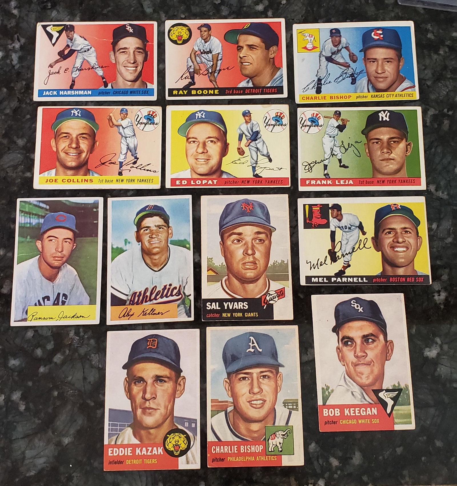 1953 1954 1955 Topps Bowman Baseball CardsNY Yankees ++13 cards (1 of 5)