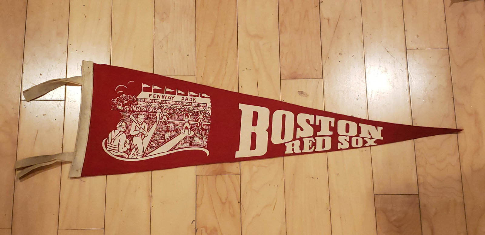 Vintage Bost Red Sox Fenway Park Baseball Pennant (1 of 7)