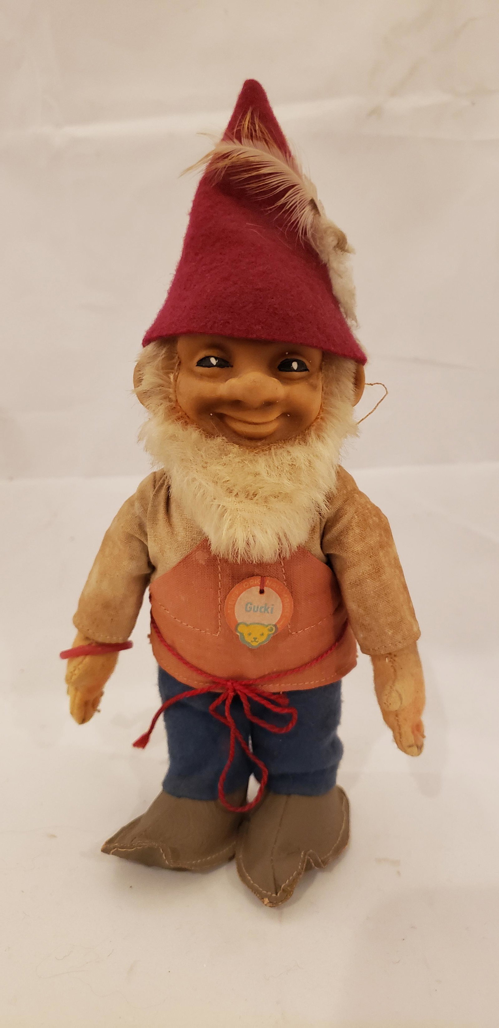 Steiff Gucki Dwarf Gnome Doll Germany: Steiff Gucki Dwarf Gnome Doll Germany. Buyers Premium 20% *In-House Shipping Available**Pick up is April 15th 11-4 at 31 Wall Street Oxford, NJ. You will receive 1 invoice for hammer price and buyers 
