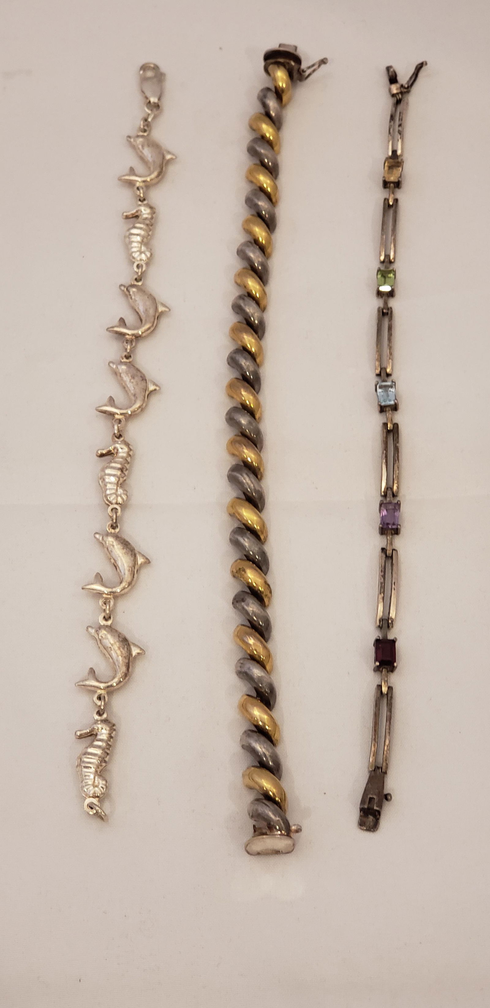 Sterling Silver Lot 3 Bracelets 925 (1 of 2)