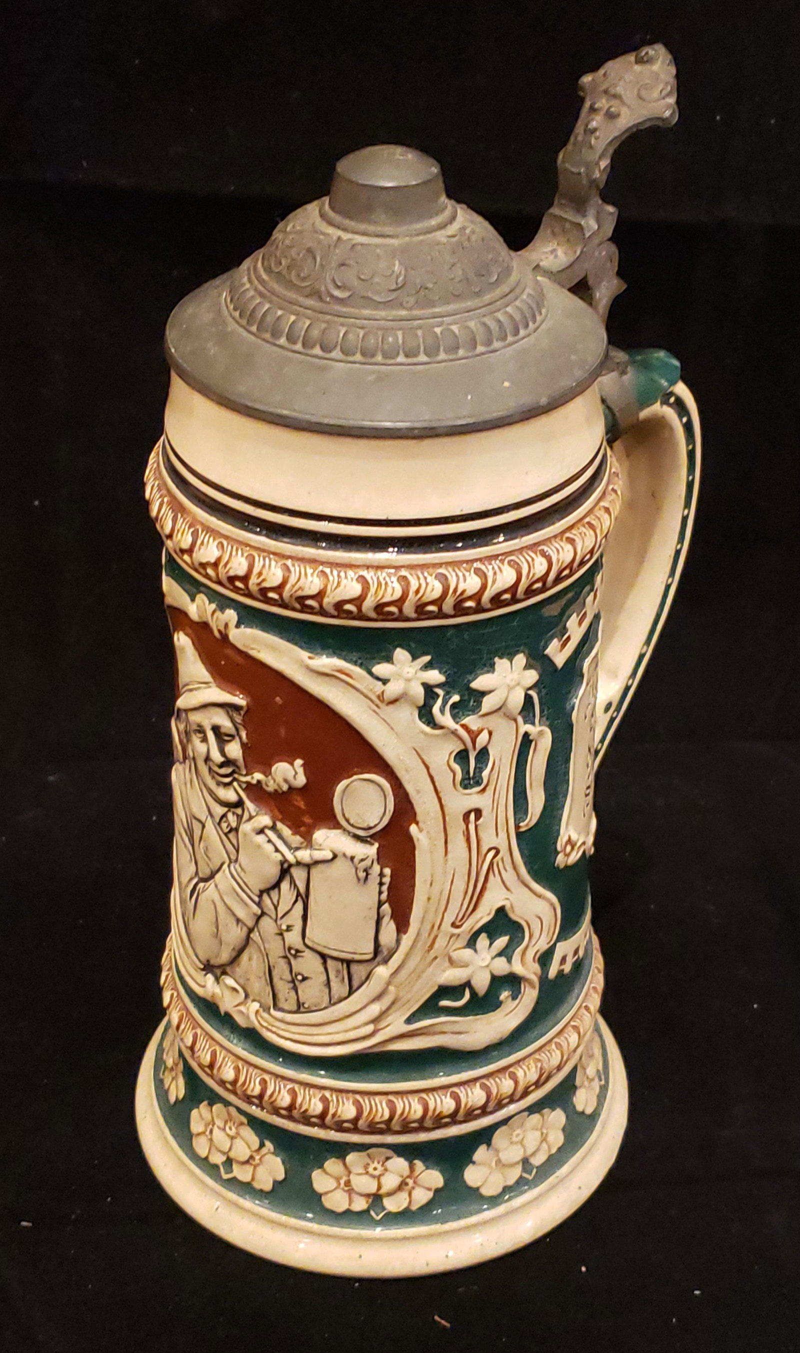 German Beer Stein Mustenschatz 7.5" tall (1 of 8)