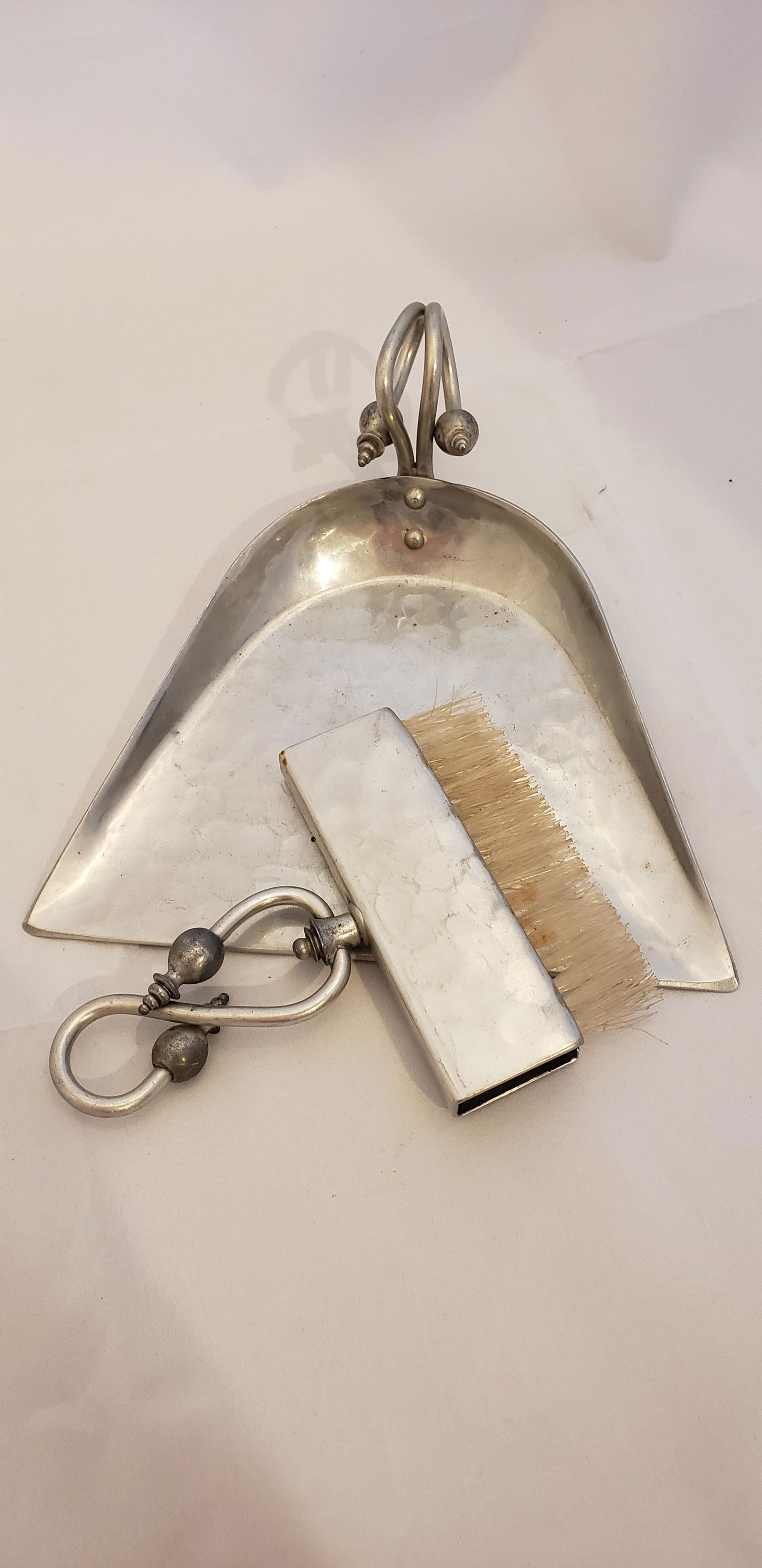 Aluminum Crump Butler Sweeper Set Mid Century Hammered (1 of 5)