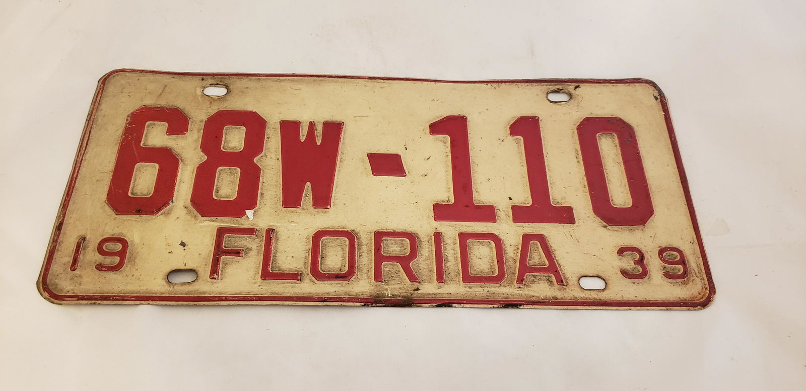 1939 Florida License Plate (1 of 2)