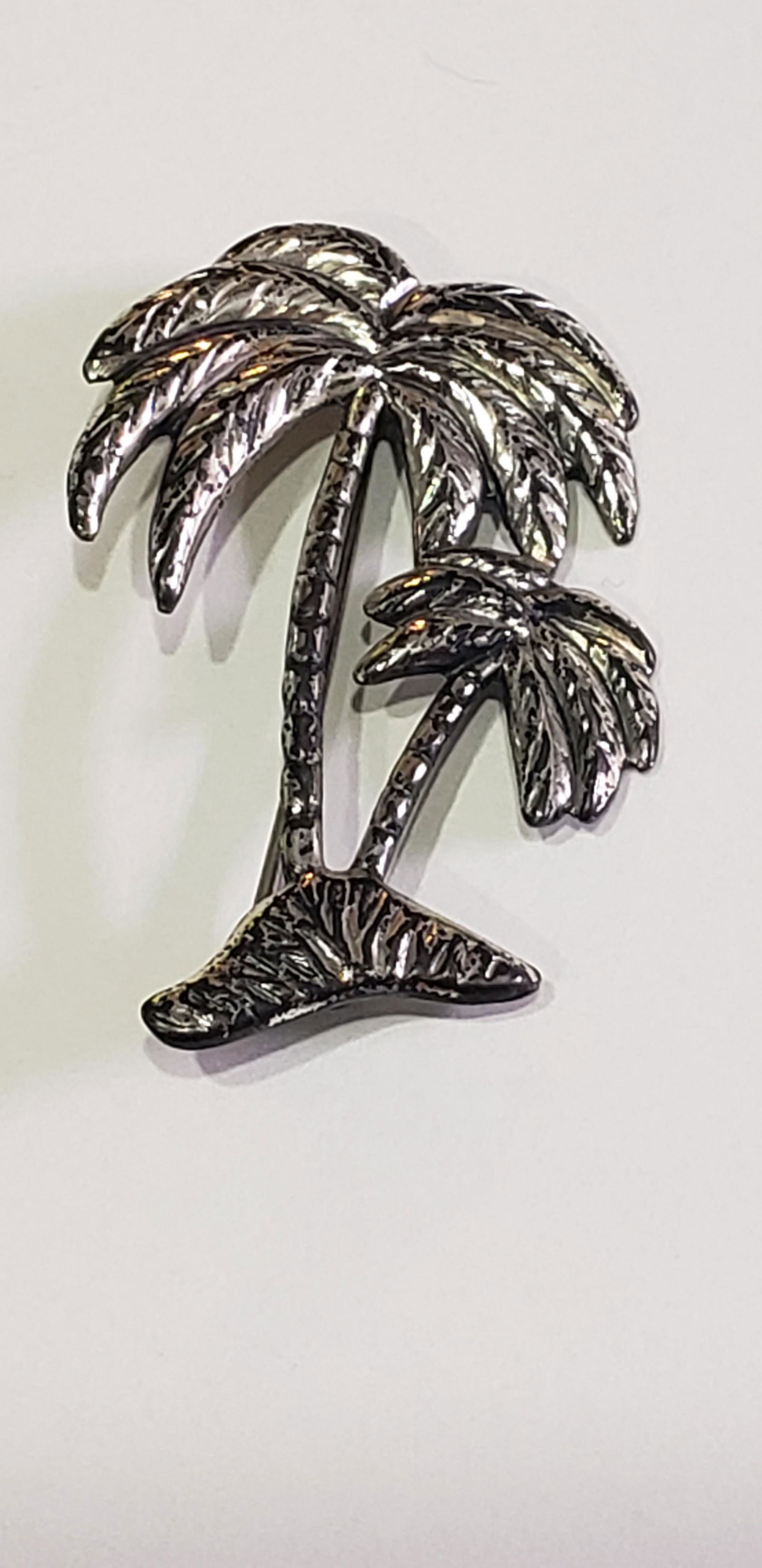 Sterling Silver Palm Tree Brooch Pin (1 of 4)