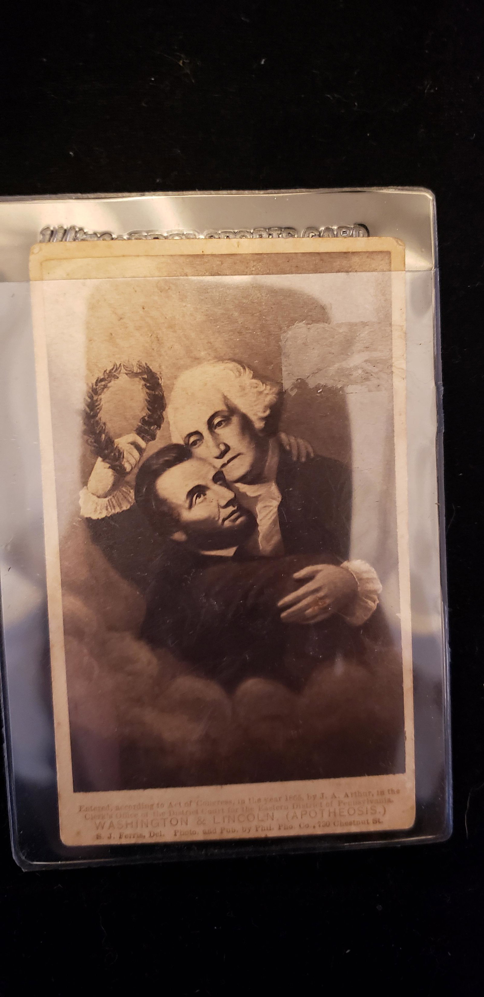 George Washington Abe Lincoln CDV Card (1 of 3)