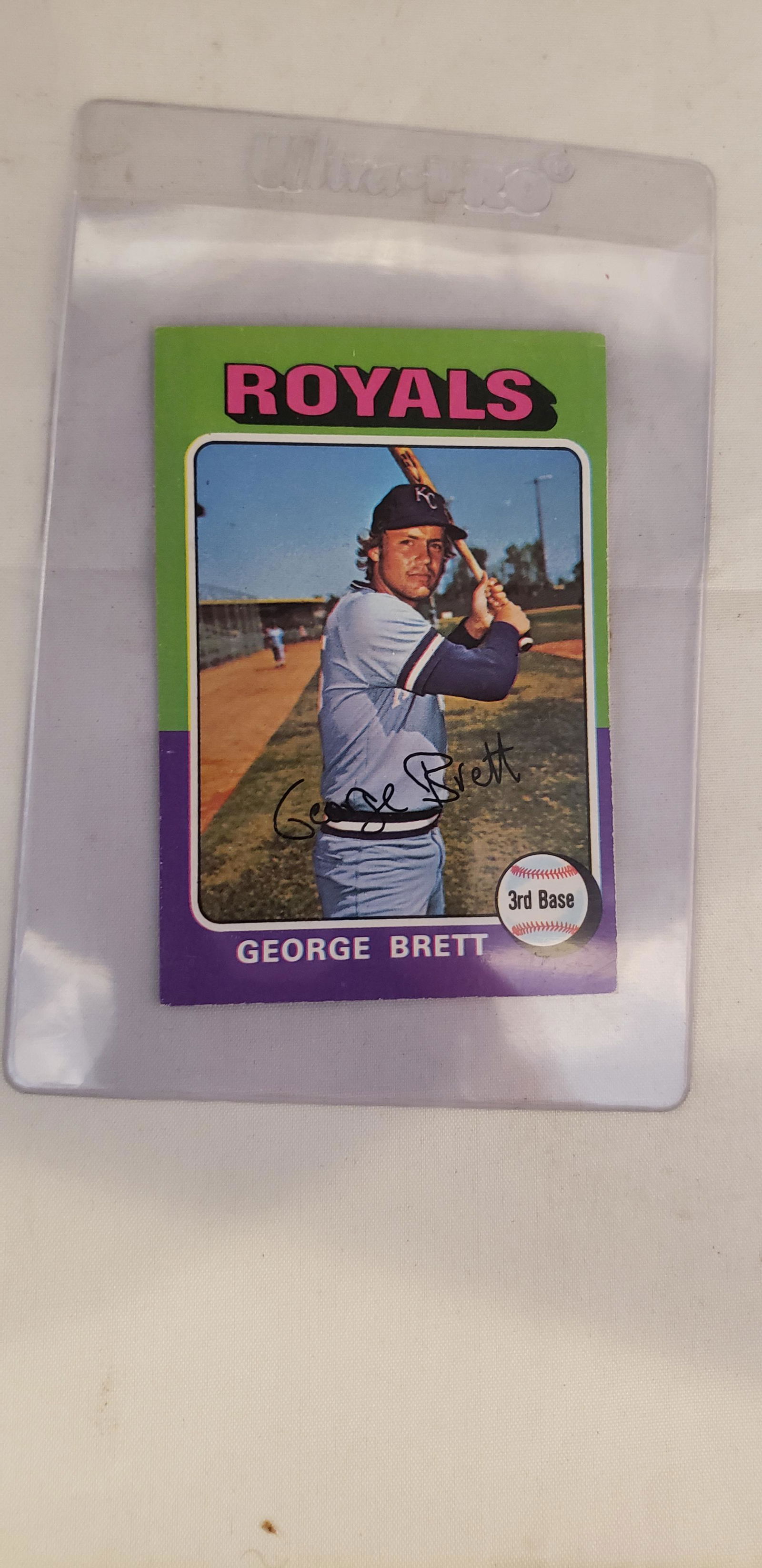 1975 Topps Minis #228 George brett Blank Back Error card (1 of 2)