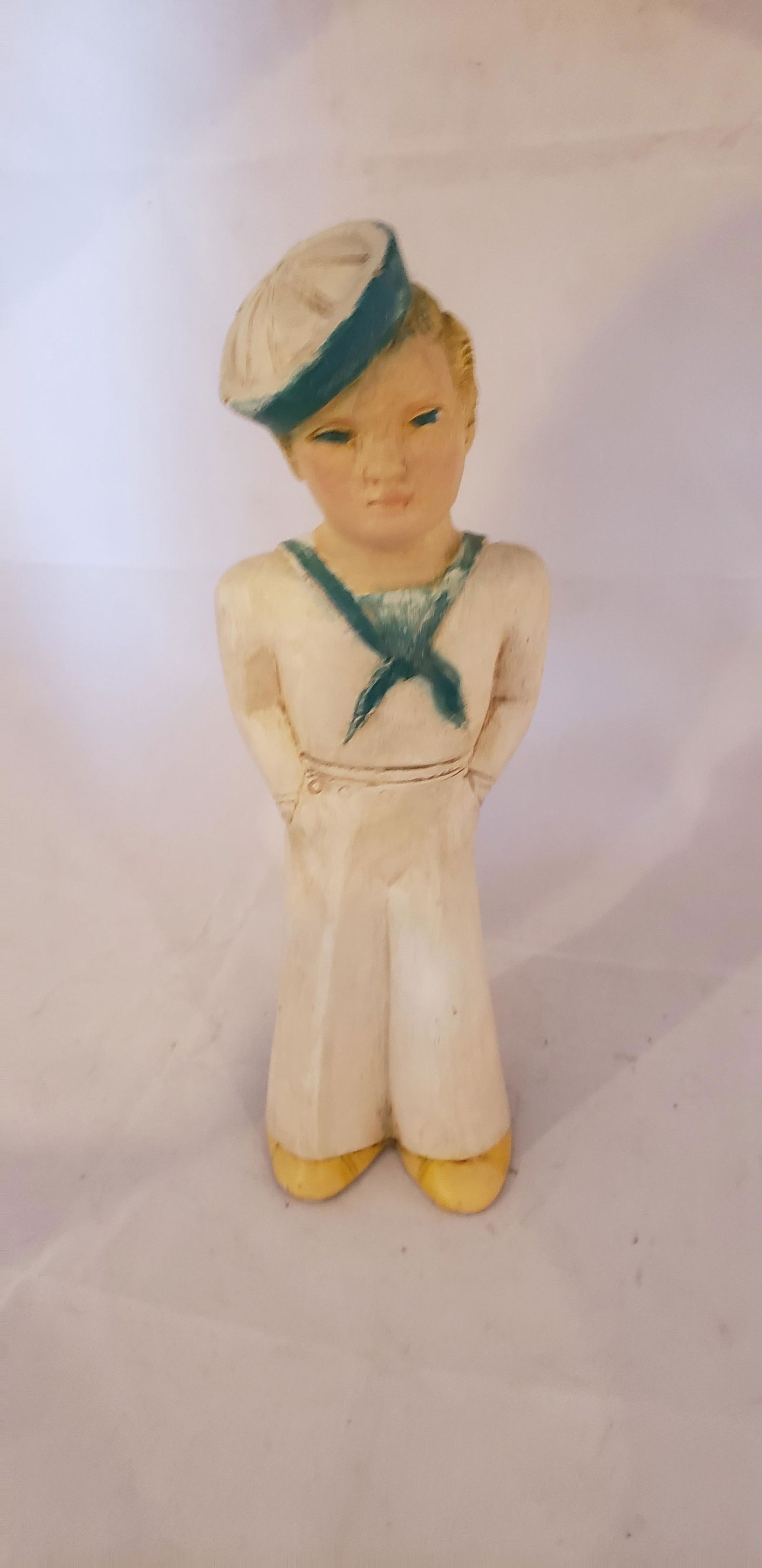 Vintage Chalkware Carnival Prize Sailor (1 of 4)