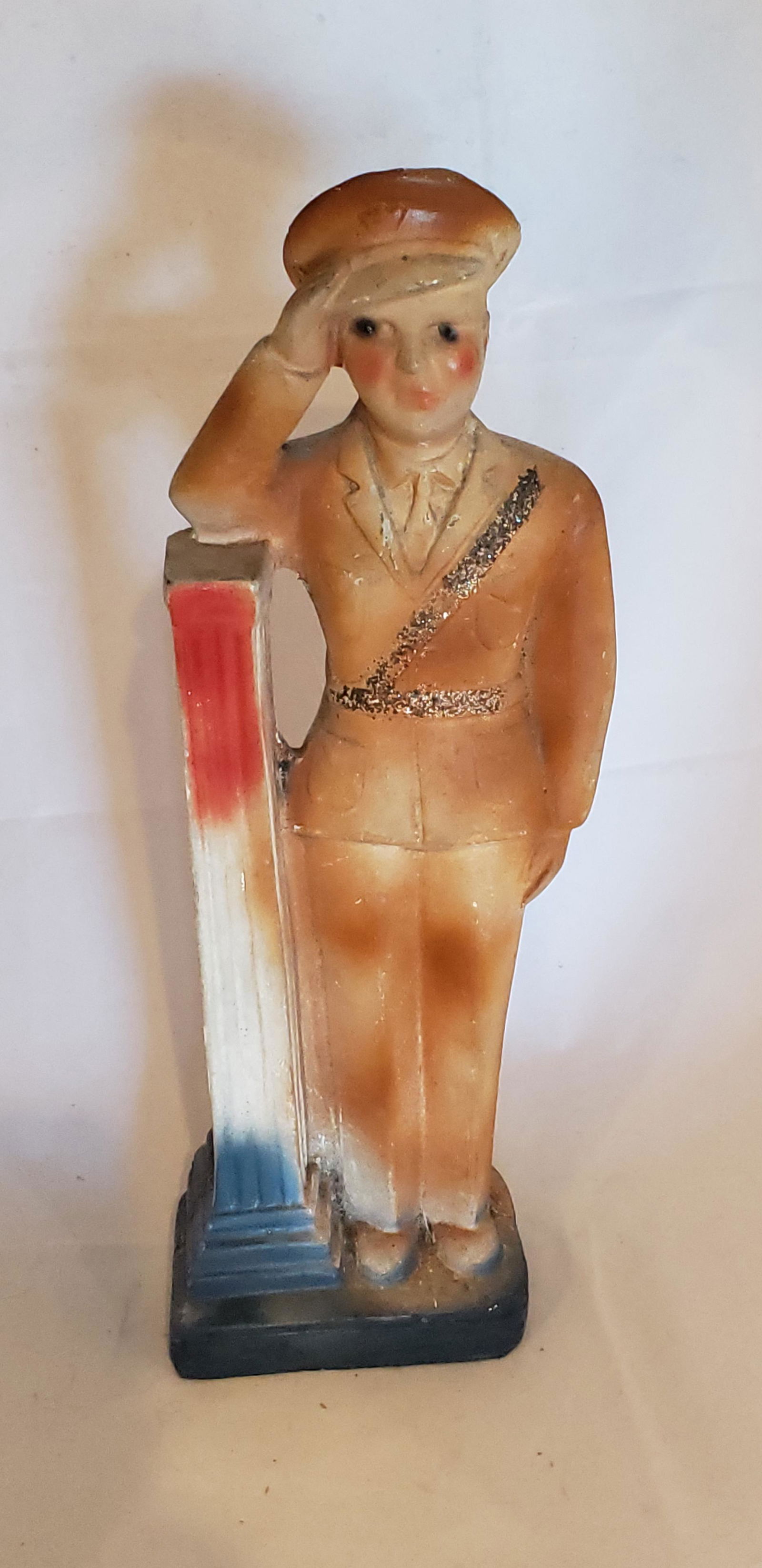 Vintage Carnival Prize Chalkware Soldier Military Man (1 of 5)