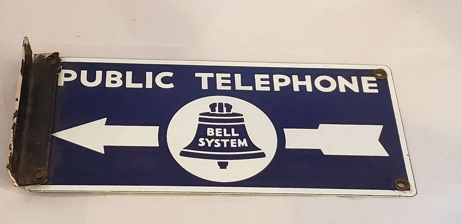 Enamel Advertising Sign Public Telephone Bell Systems (1 of 5)