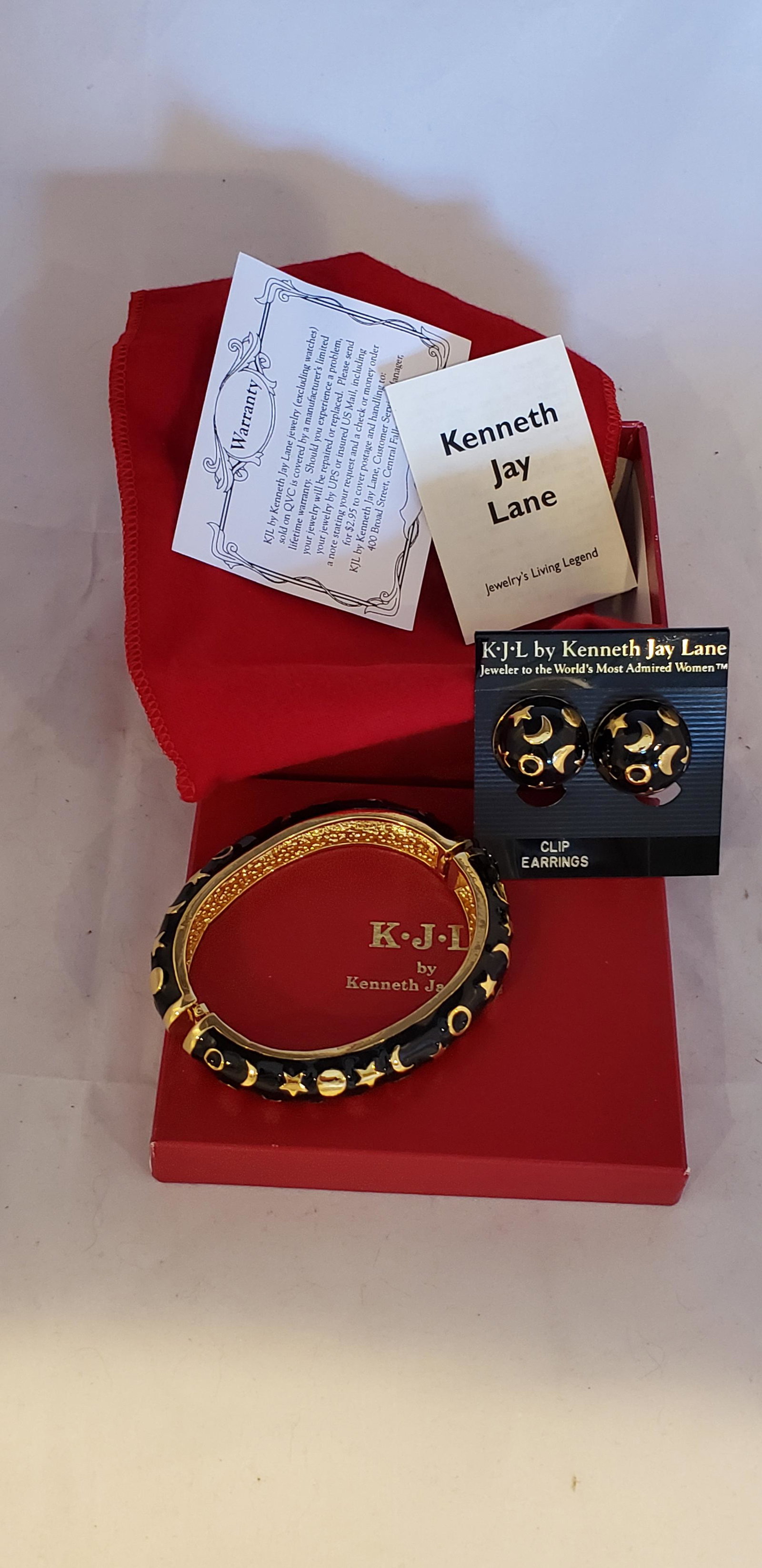Kenneth Jay Lane Enamel Bracelet & Earring Set (1 of 6)