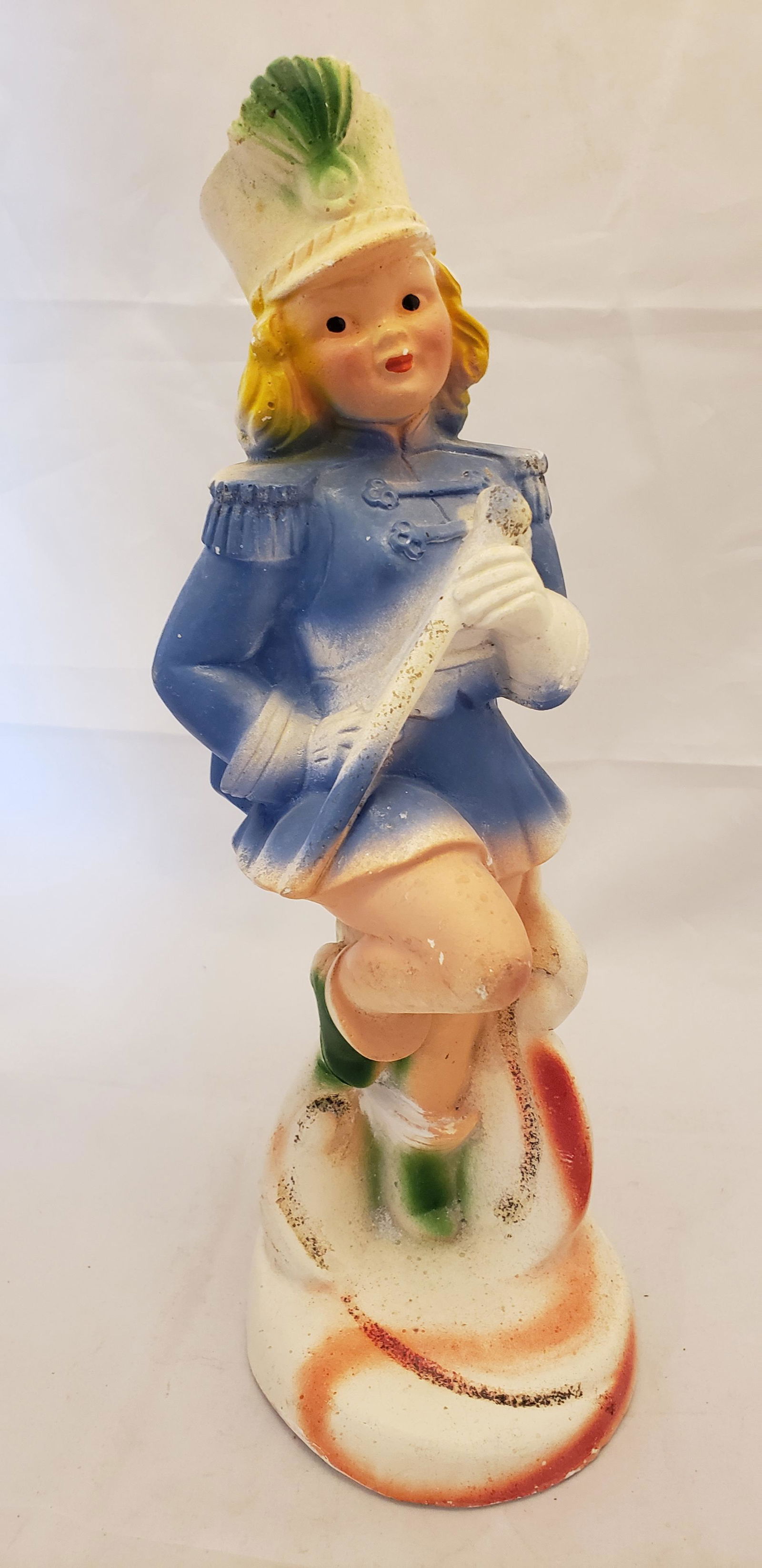 Vintage Carnival Prize Chalkware Drum Majorette Girl Figure (1 of 6)