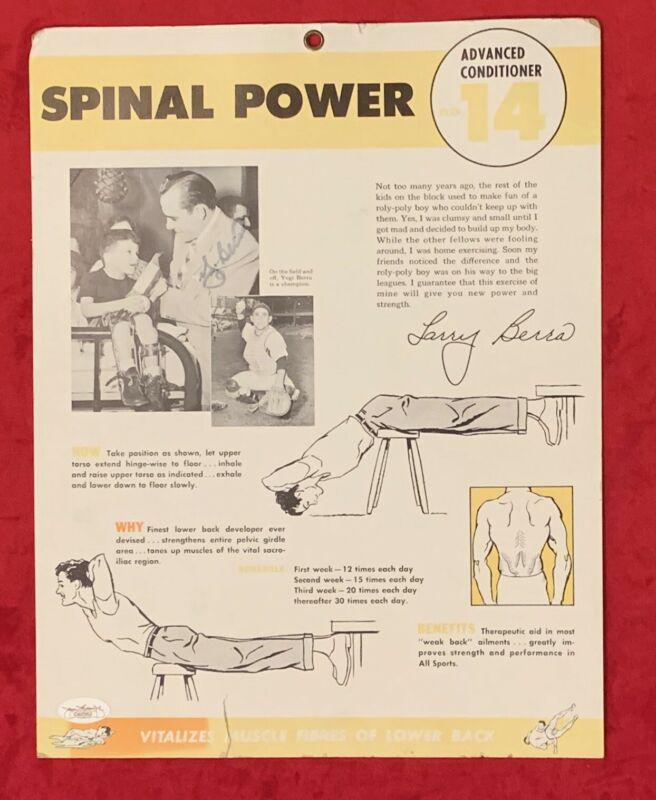 Vintage 1955 Yogi Berra Signed Exercise Poster JSA LOA (1 of 1)