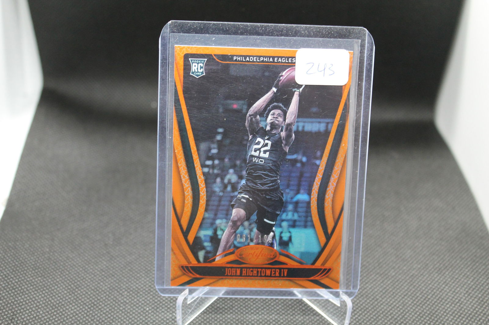 John Hightower IV Orange Certified Rookie /199 (1 of 1)