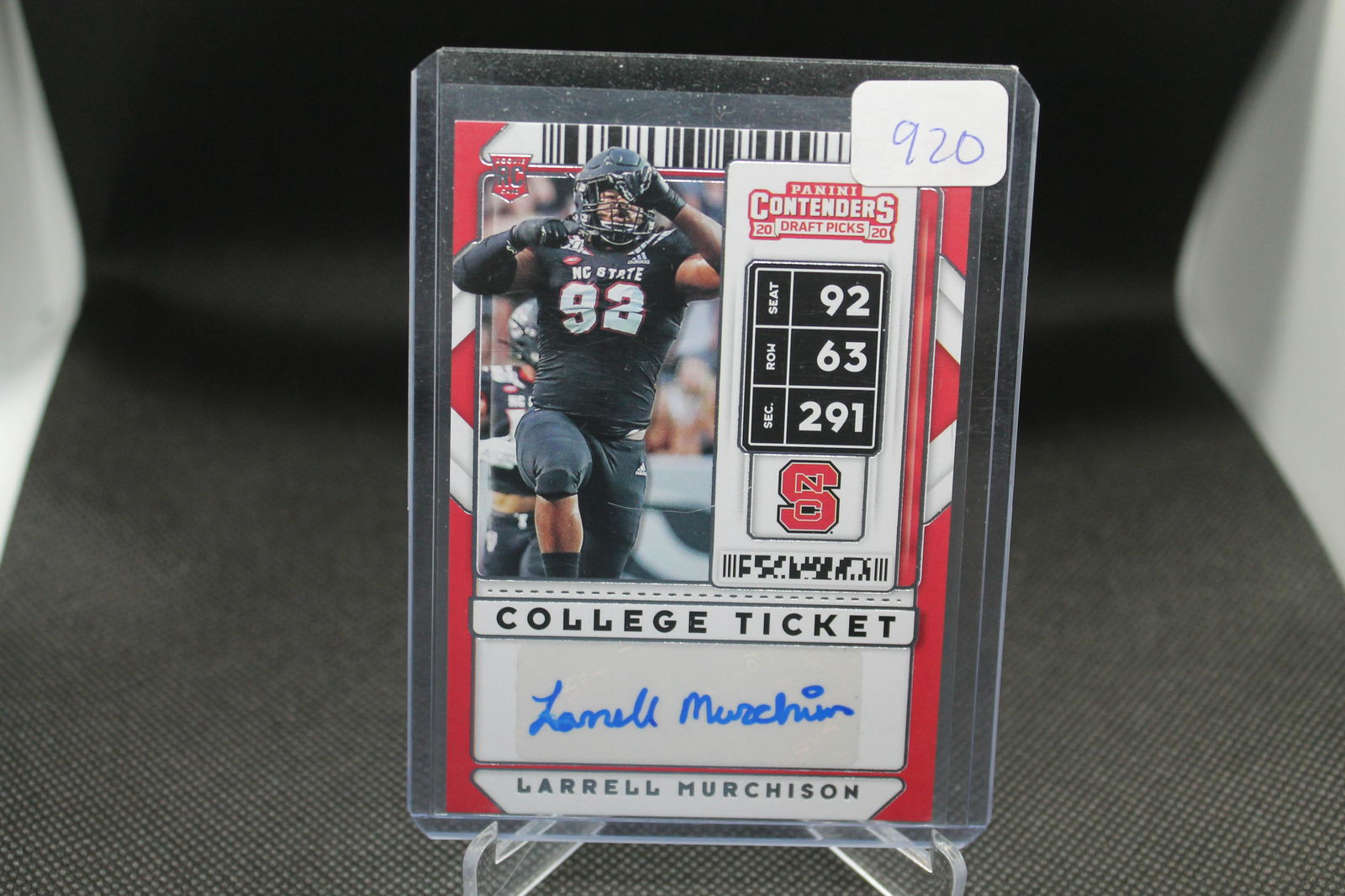 Larrell Murchison Contenders College Ticket Auto (1 of 1)