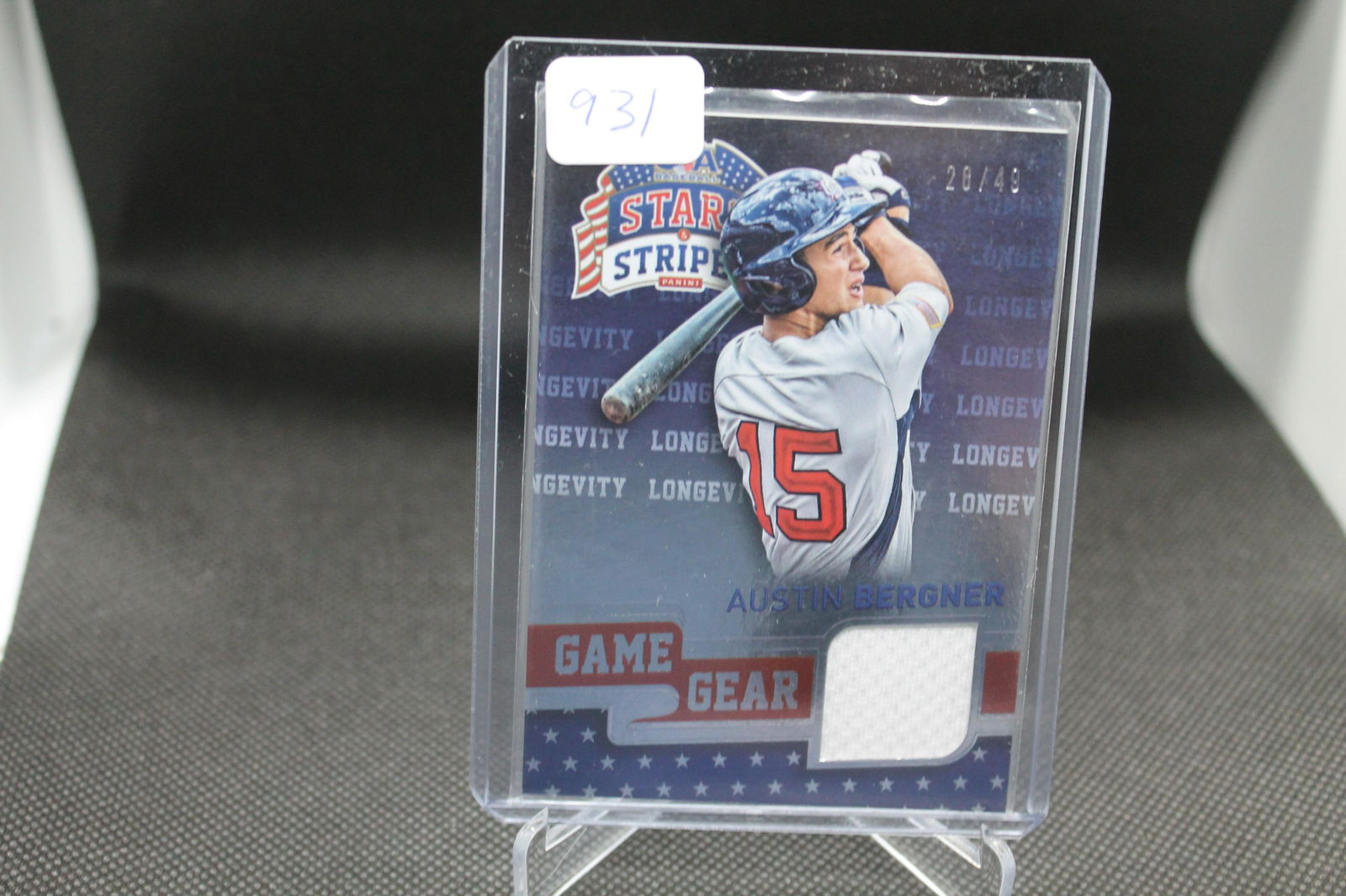 Austin Bergner Stars & Stripes Game Gear Patch /49 (1 of 1)