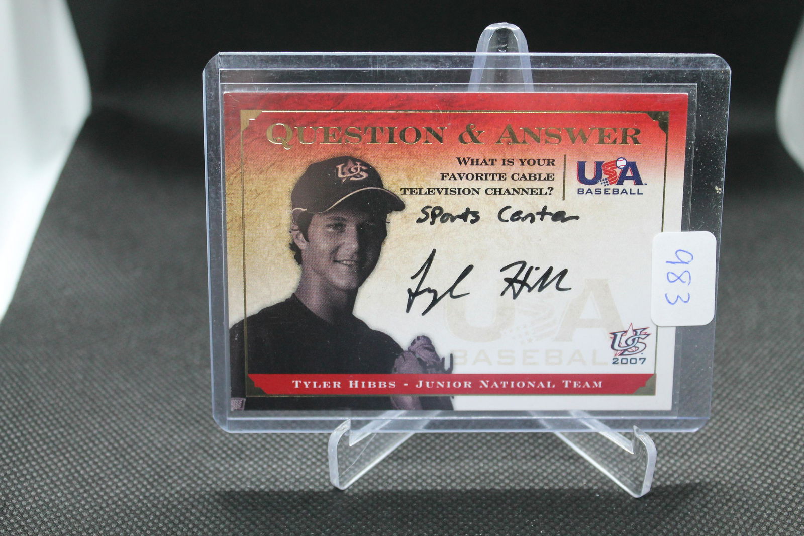 Tyler Hibbs Upper Deck  Q&A Auto (1 of 1)