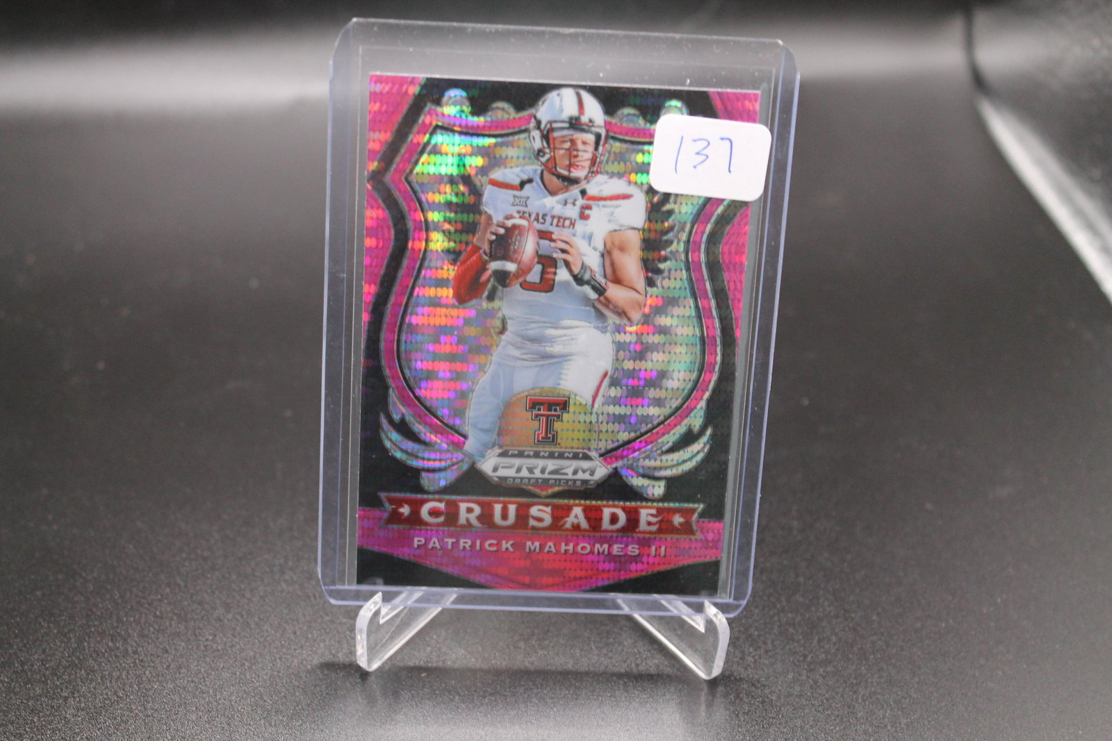 patrick mahomes prizm pink pulsar (1 of 1)