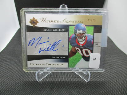 Mario Williams Upper Deck Ultimate Signatures Auto: Football Card