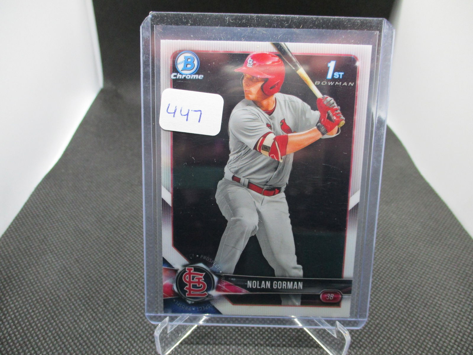 Nolan Gorman First Bowman Chrome (1 of 1)