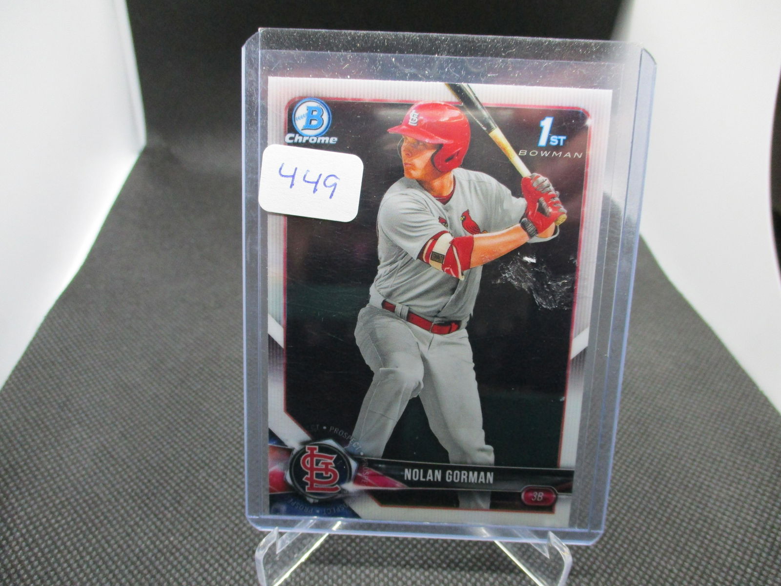 Nolan Gorman First Bowman Chrome (1 of 1)