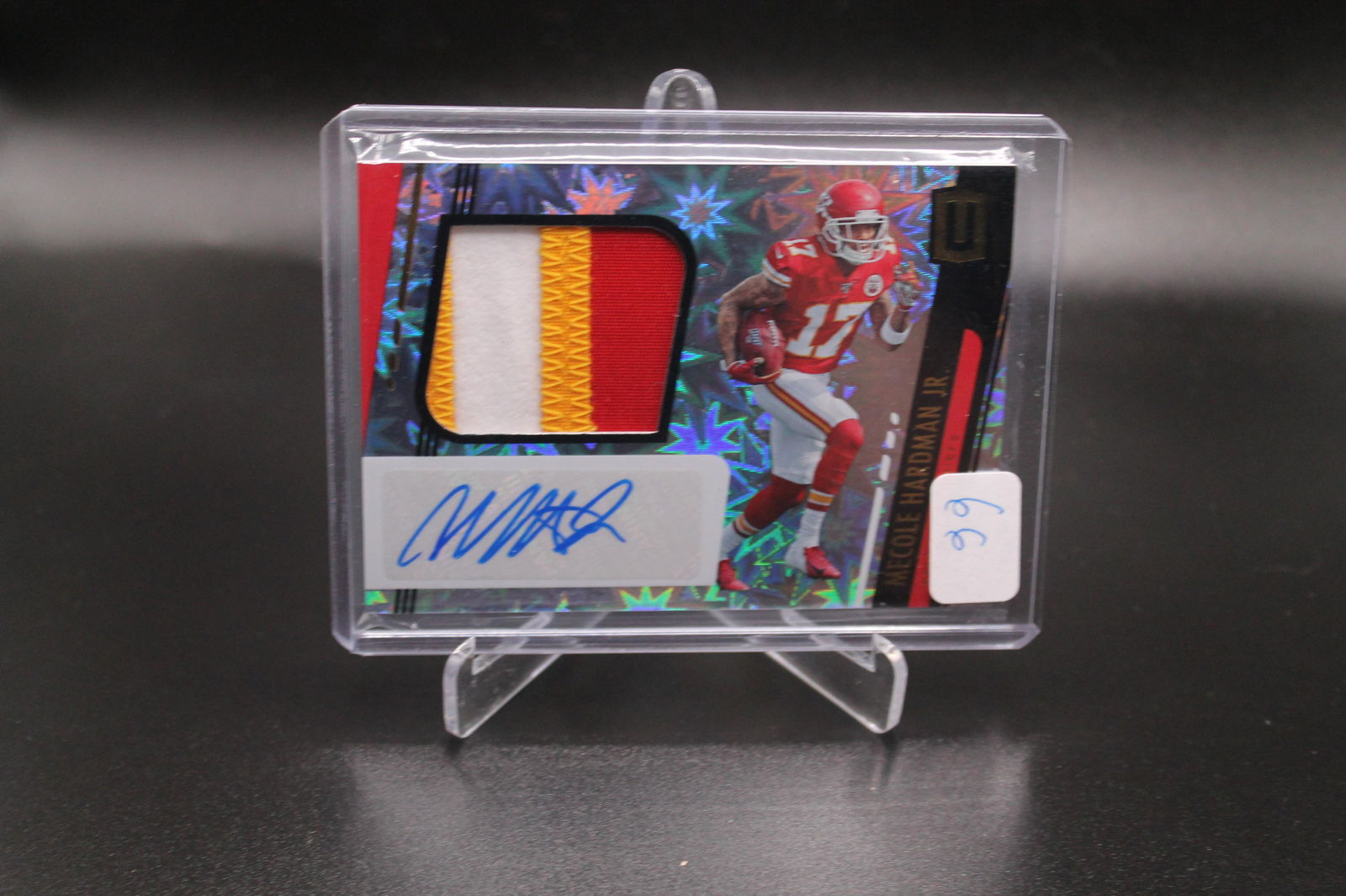 Mecole Hardman Jr. Unparalleled Patch Auto /75 (1 of 1)