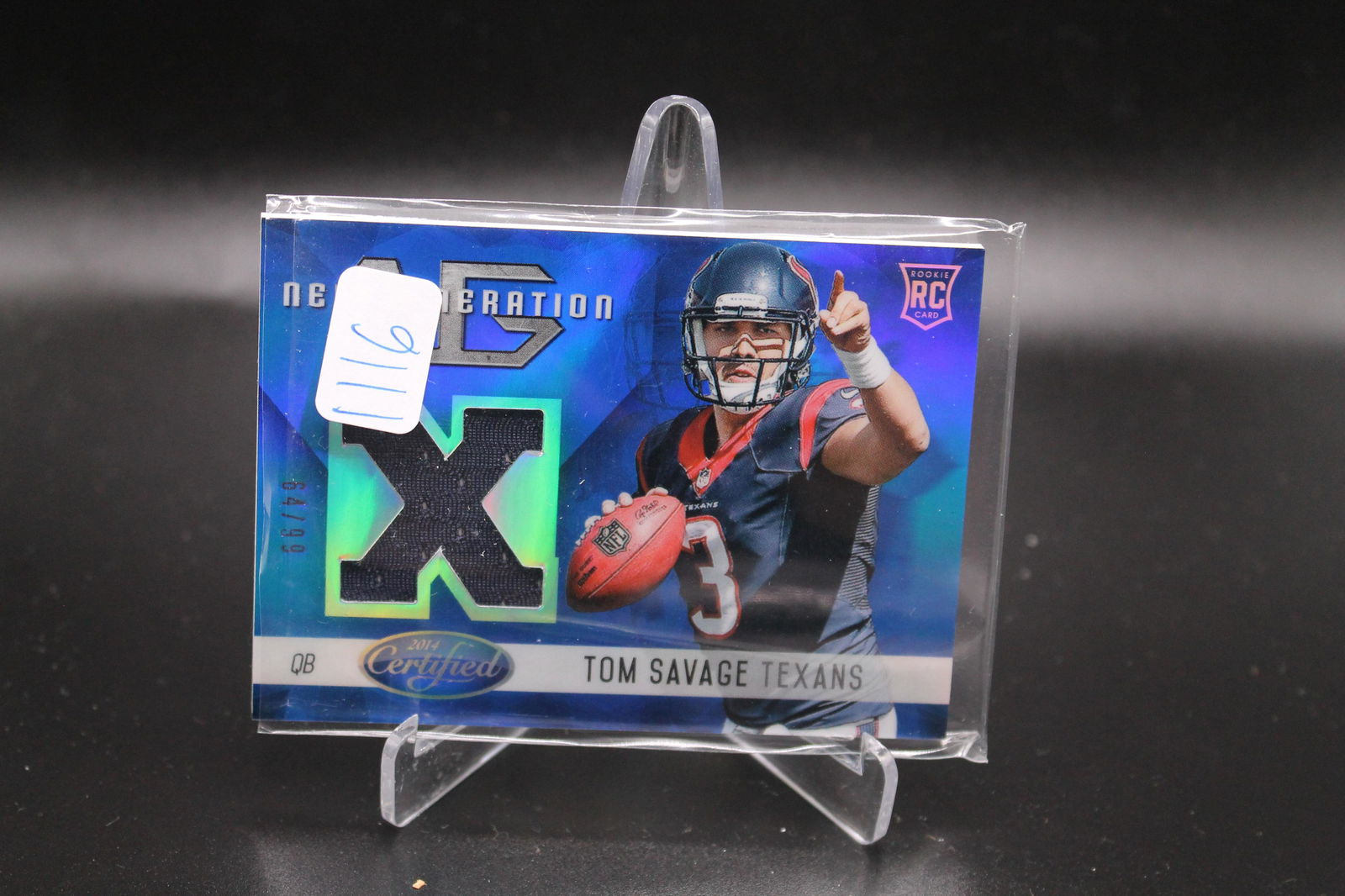 Tom Savage Certified Rookie Patch /99 (1 of 1)