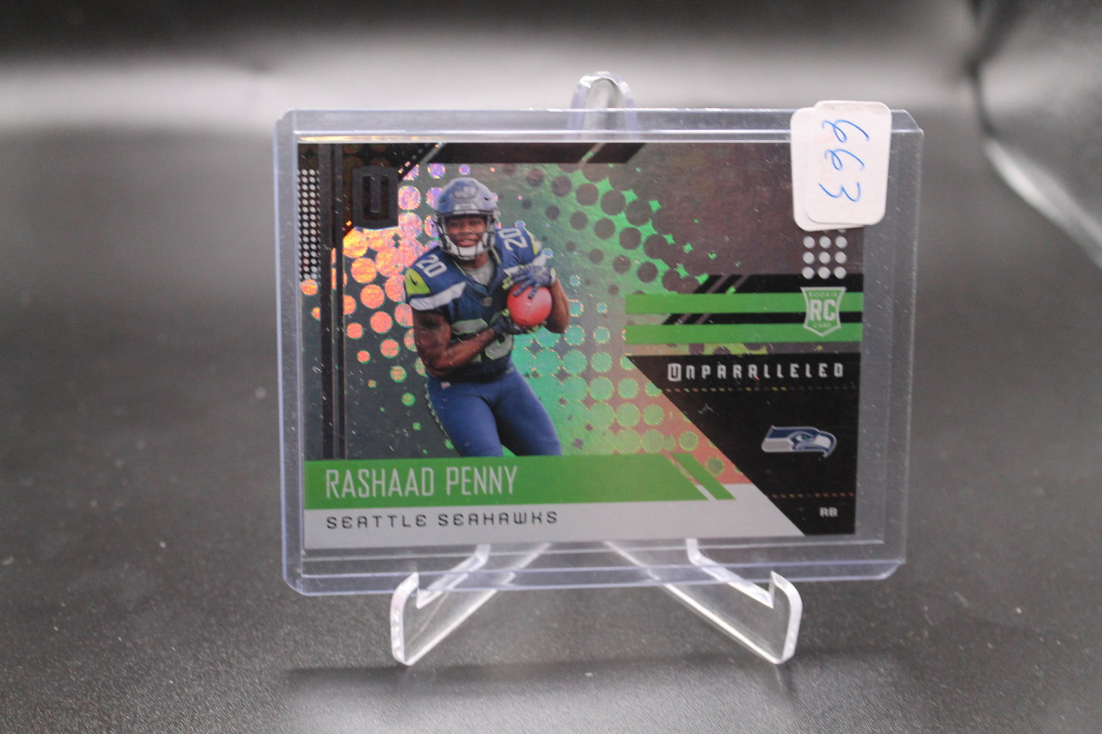 Rashaad Penny Unparalleled Rookie: Football Card