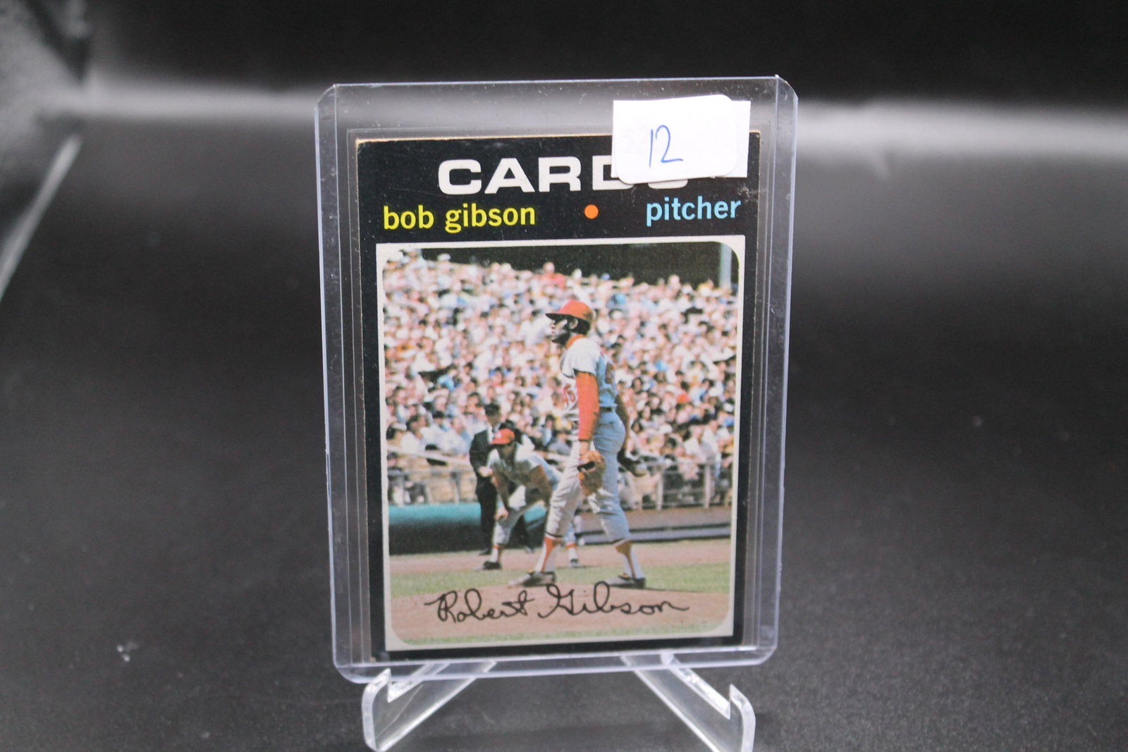 bob gibson rare vintage: HOF BASEBALL PLAYER CARD