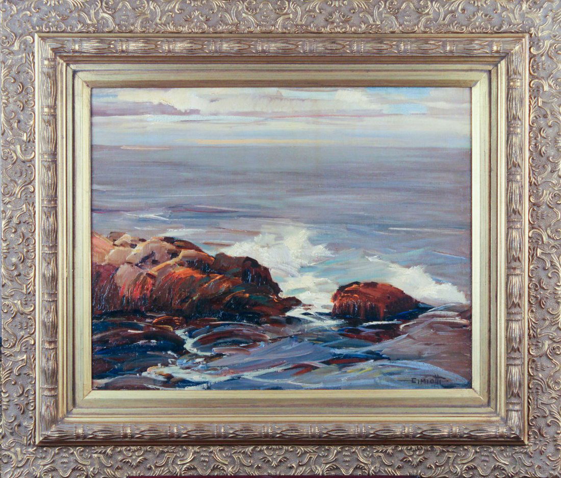 Gustave Cimiotti (1875-1969) Oil on Board Painting (1 of 4)