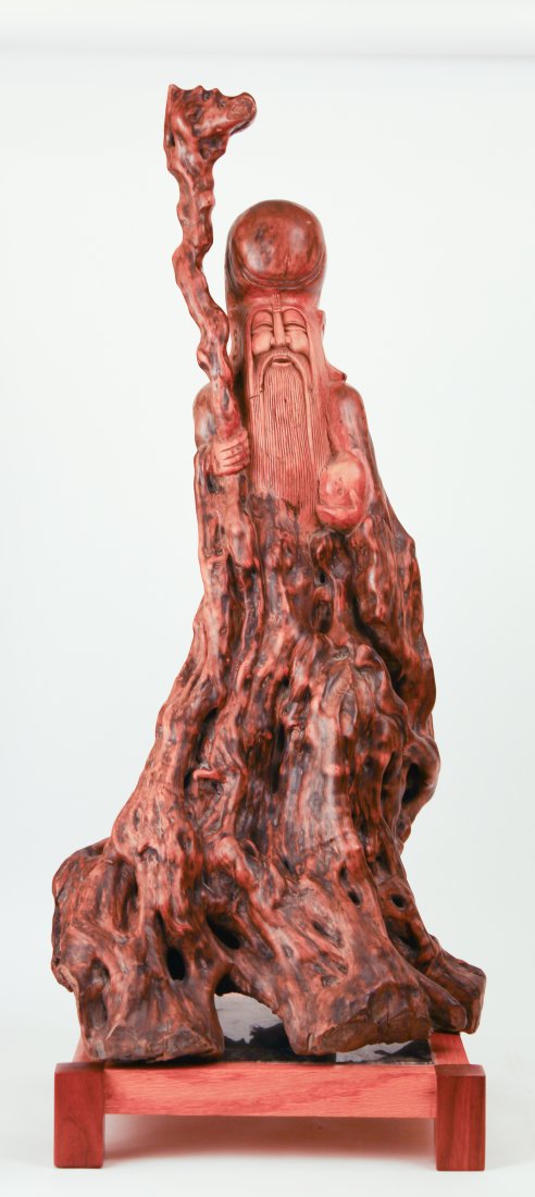 37-Inch Chinese Carved Wood Root of an Elder (1 of 8)