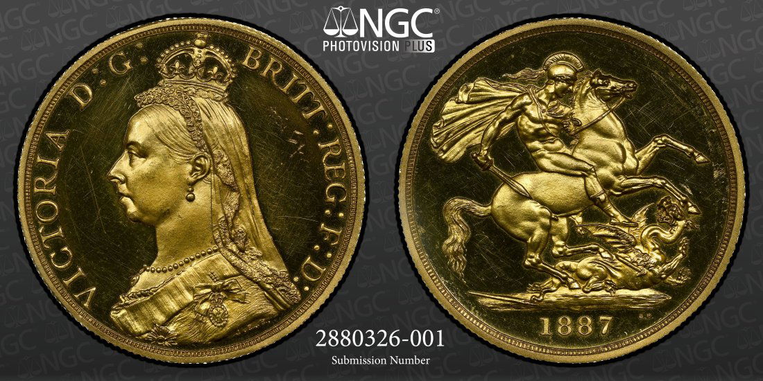 1887 Great Britain 2 Sovereign Gold Proof, NGC PF61 Ultra Cameo (1 of 5)