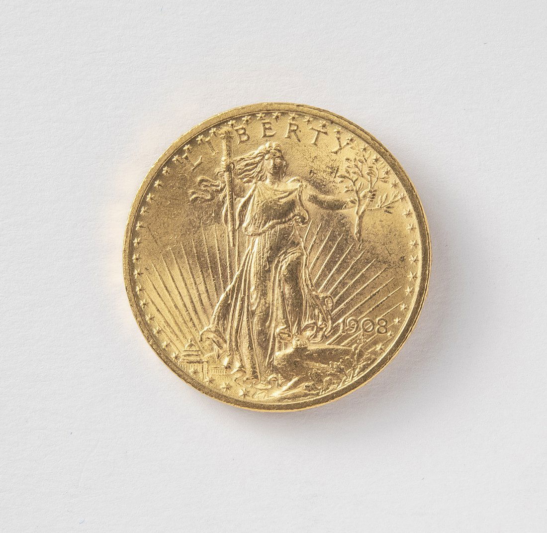 1908 United States $20 St. Gaudens Double Eagle (1 of 2)