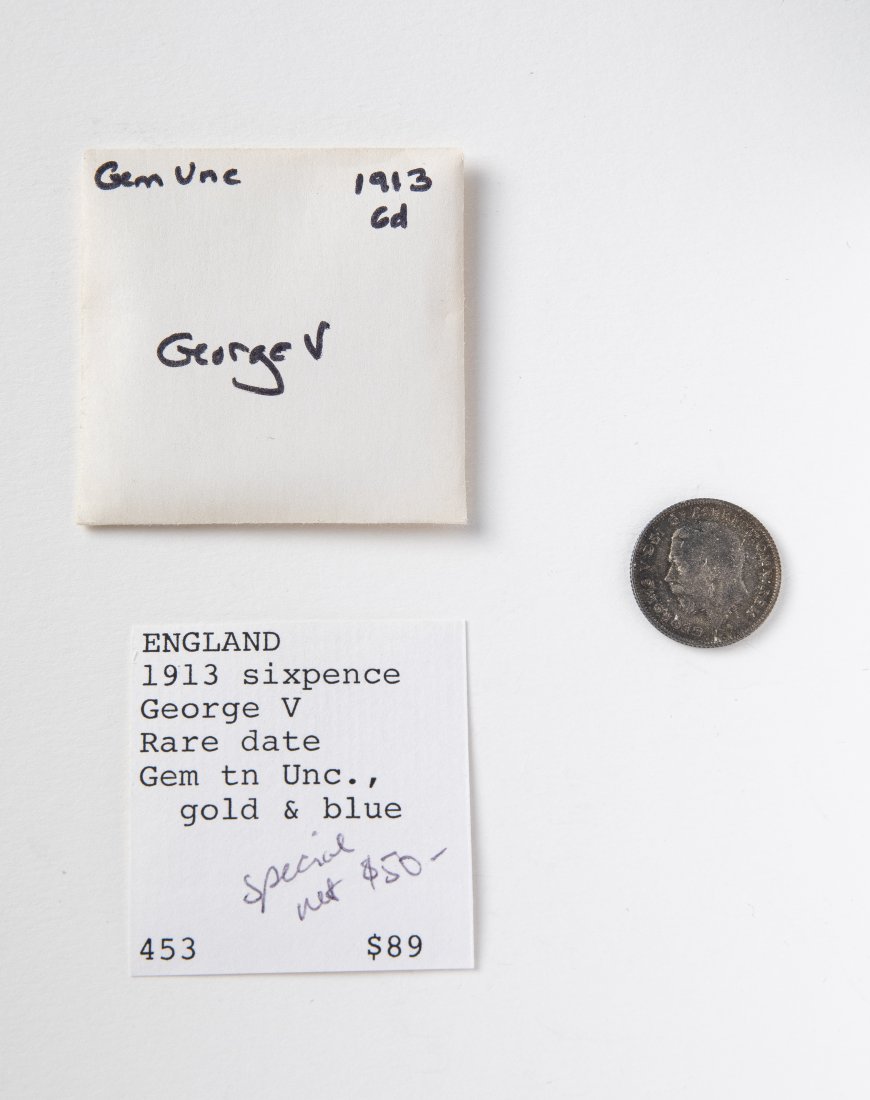 1913 Great Britain 6 Pence, UNC! (1 of 3)