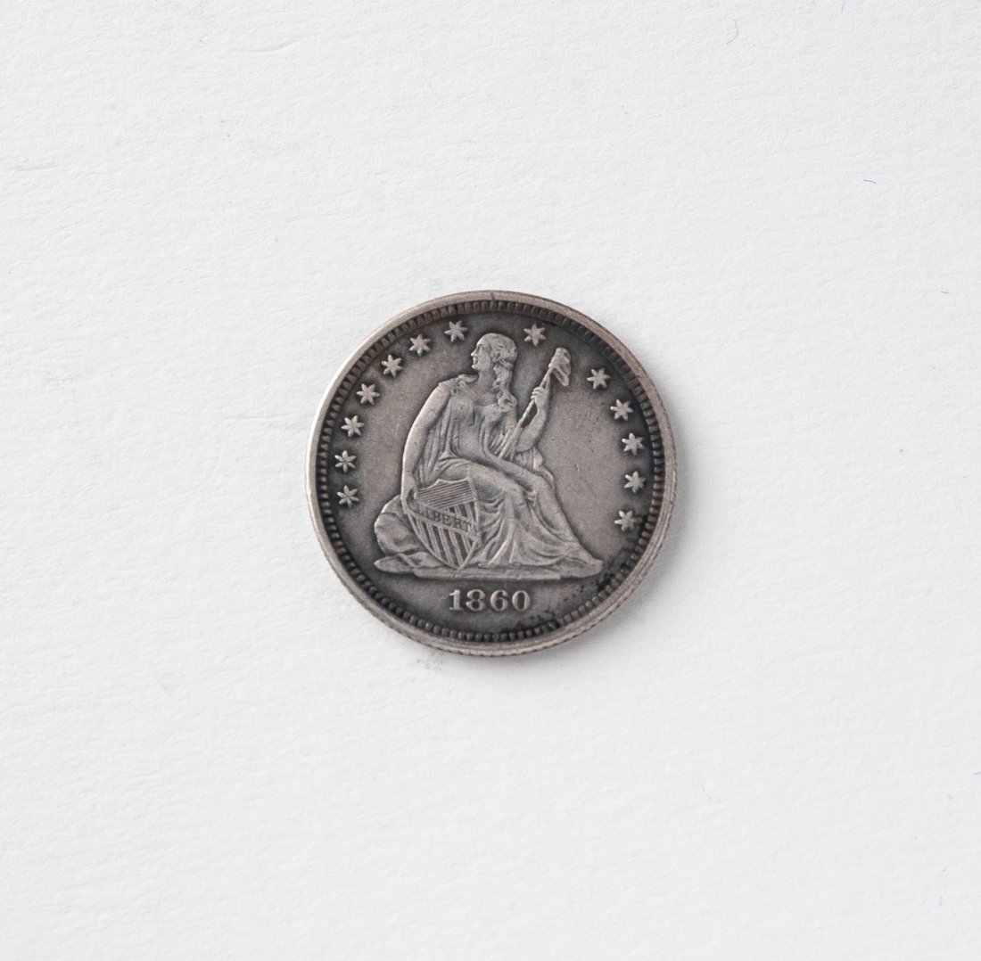 1860-O United States Seated Liberty Quarter Dollar (1 of 2)