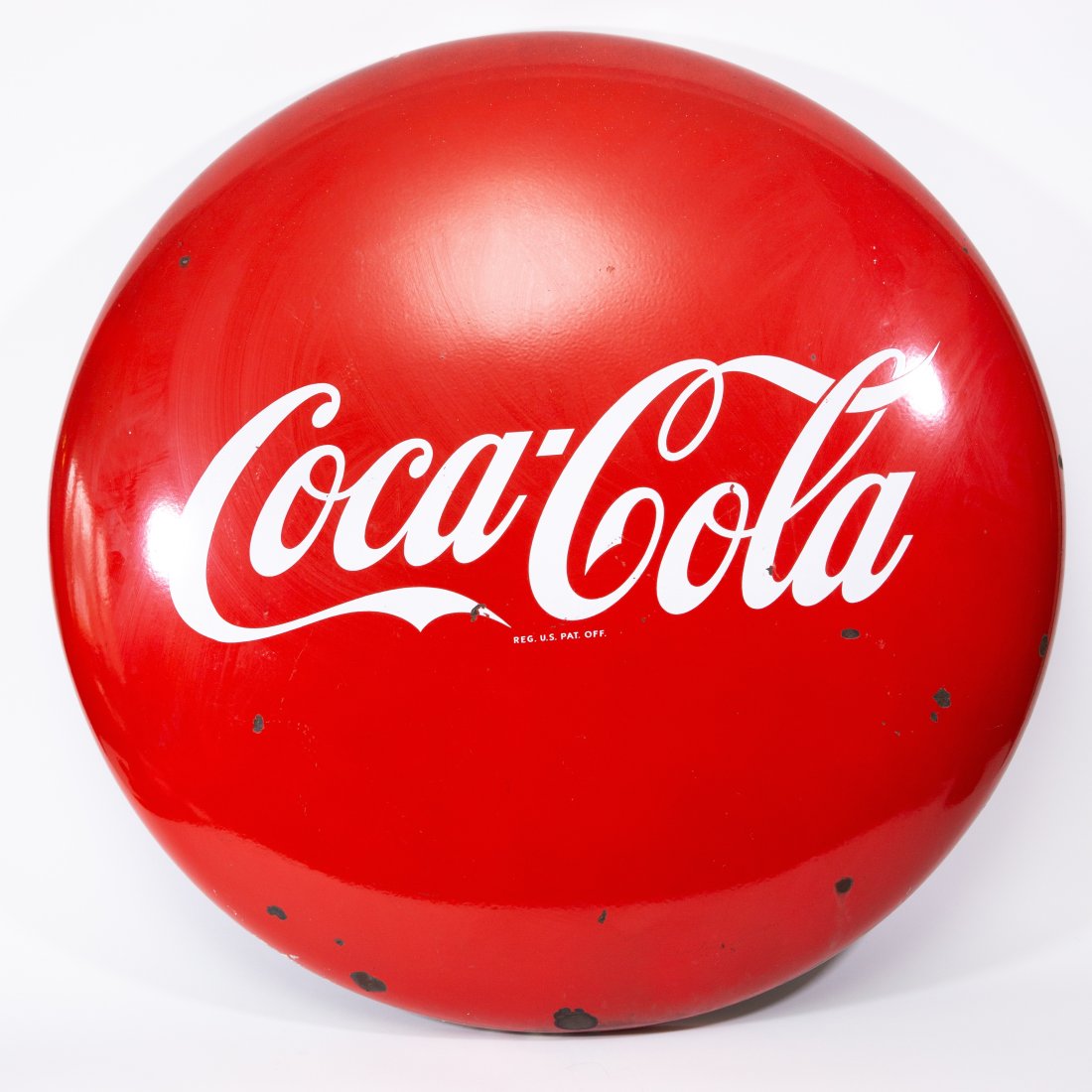 Large Vintage 1950's Coca-Cola button Sign Coke (1 of 6)