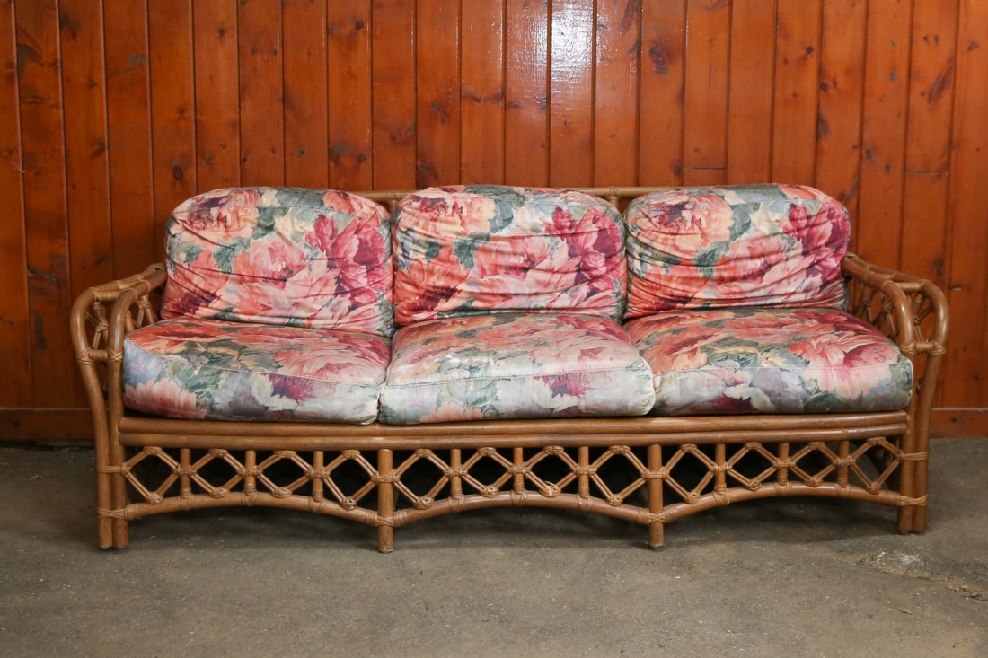 Vintage Ficks Reed Bamboo & Rattan Sofa (1 of 5)