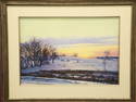 David Morgan Painting Oil on Canvas Winter Sunset