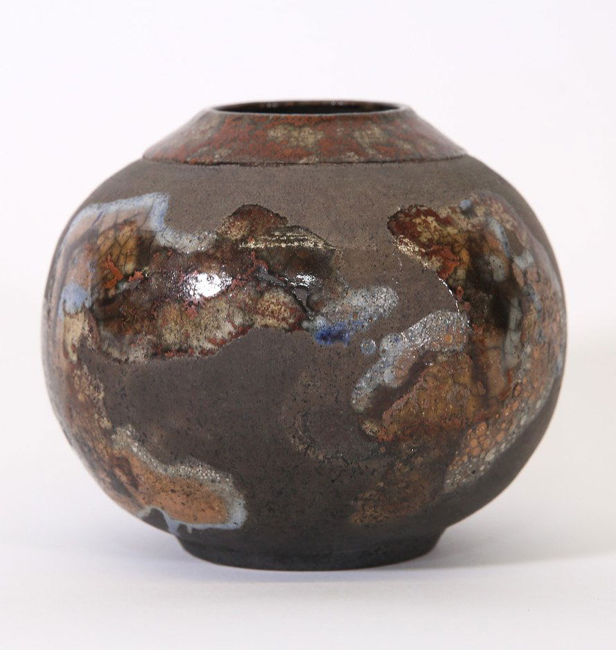Donna Weiss Raku Pottery Vase (1 of 4)