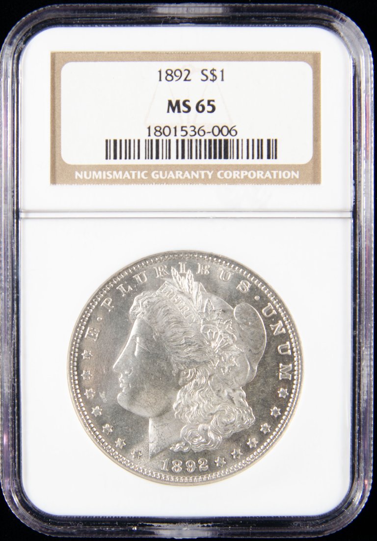 RARE 1892 United States Morgan Silver Dollar NGC MS65- WOW! (1 of 6)