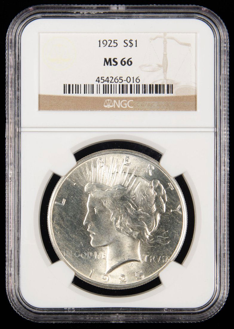 1925 United States Silver Peace Dollar NGC MS66 (1 of 3)