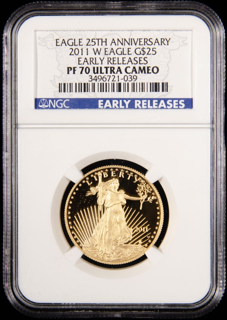 2011-W United States $25 Gold Eagle 1/2oz NGC PF70 Ultra Cameo (1 of 3)
