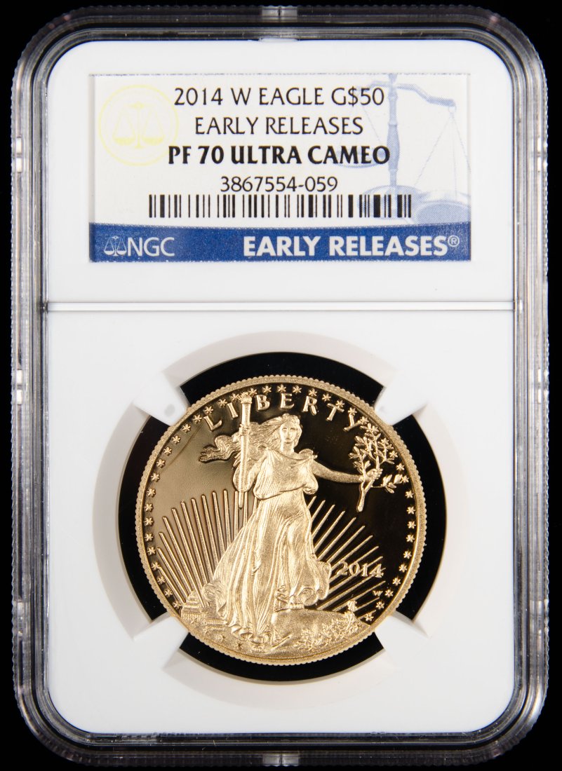 2014-W United States 1oz $50 Gold Eagle Proof NGC PF70 Ultra Cameo (1 of 3)