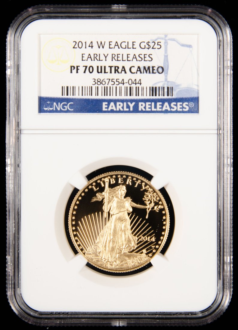 2014-W United States $25 Gold Eagle Proof 1/2oz NGC PF70 Ultra Cameo (1 of 3)