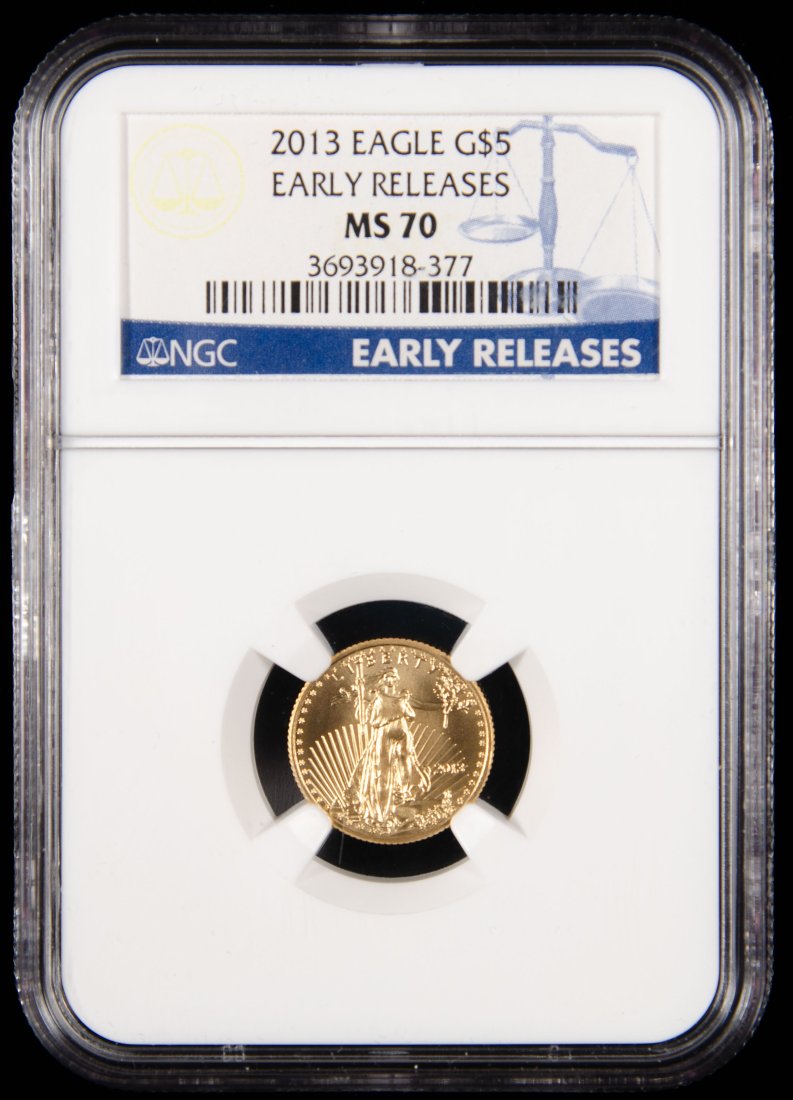 2013 United States $5 Gold Eagle 1/10oz NGC MS70 (1 of 3)