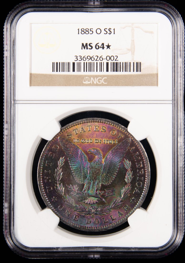 1885-O United States Morgan Silver Dollar NGC MS64* Monster Toner! (1 of 3)