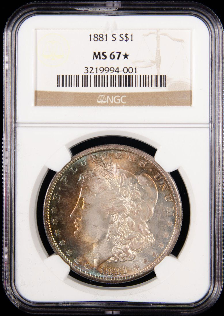 1881-S United States Morgan Silver Dollar NGC MS67* - Blistering Gem! (1 of 3)