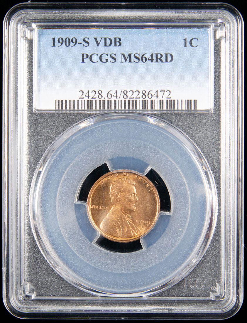 1909-S VDB United States Lincoln 1 Cent PCGS MS64RD - Key Date (1 of 3)