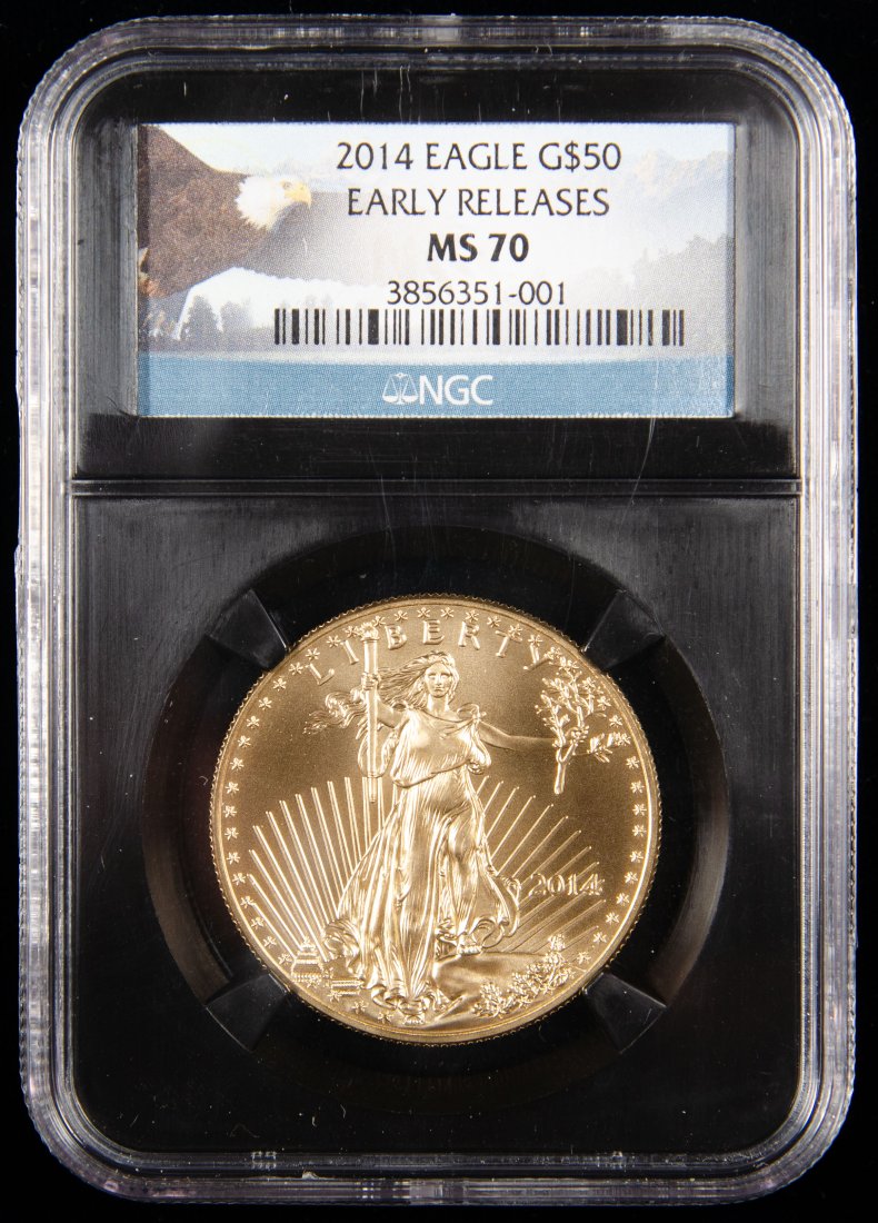 2014 United States $50 Gold Eagle 1oz NGC MS70 (1 of 3)