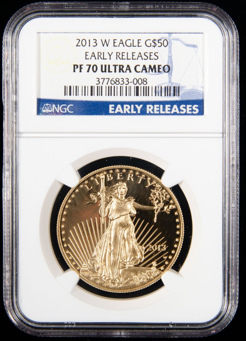 2013-W United States $50 Gold Eagle Proof 1oz NGC PF70 Ultra Cameo (1 of 3)
